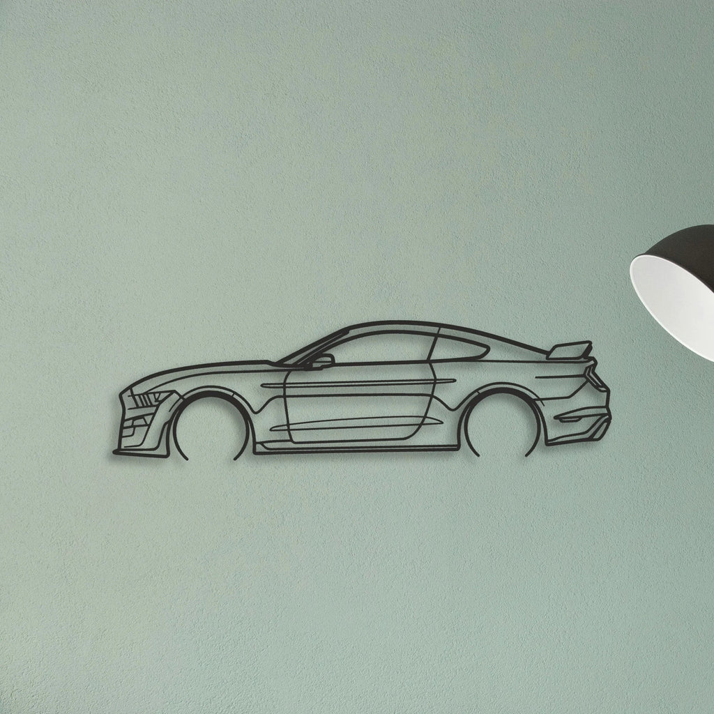 Mustang Shelby GT500 Classic Silhouette Metal Wall Art - Tinvibe