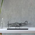 p-51-mustang-4 Silhouette Metal Art Stand - Tinvibe