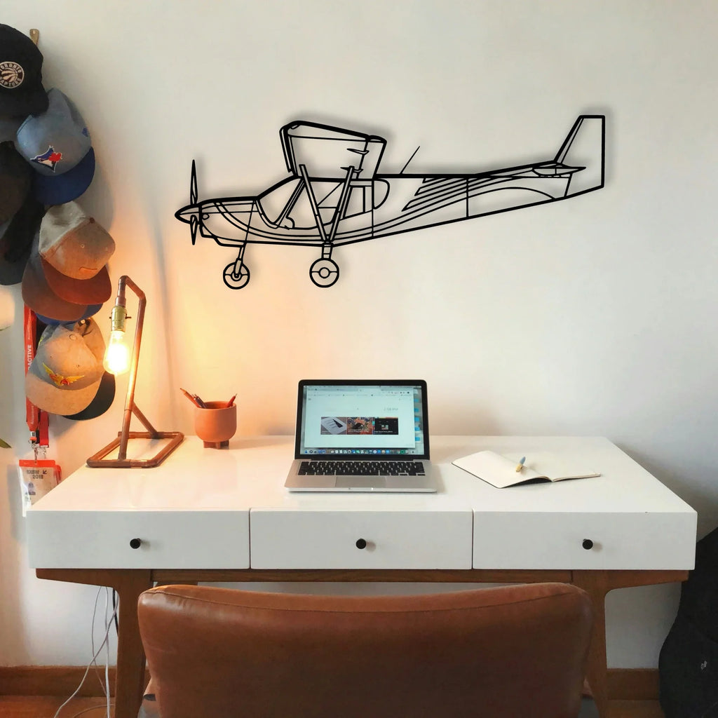 PA 24 Comanche Classic Aircraft Silhouette Metal Wall Art - Tinvibe