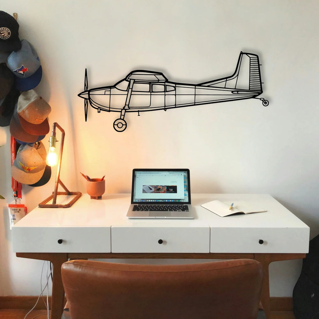 PA 30 Twin Comanche Classic Aircraft Silhouette Metal Wall Art - Tinvibe