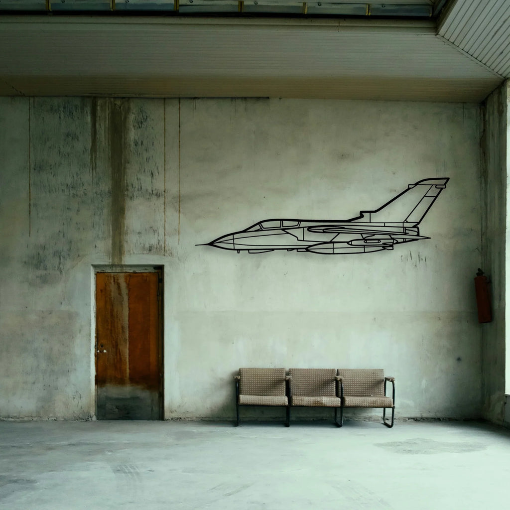 Panavia Tornado Classic Aircraft Silhouette Metal Wall Art - Tinvibe