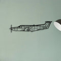 Pilatus Pc 12 Classic Aircraft Silhouette Metal Wall Art - Tinvibe