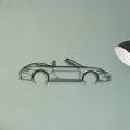 Porsche 911 Cabrio Model 997 Classic Silhouette Metal Wall Art - Tinvibe