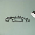 Porsche 911 Model 992 Convertible Classic Silhouette Metal Wall Art - Tinvibe