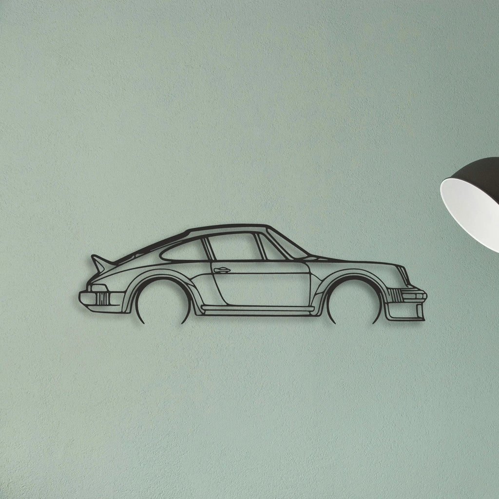 Porsche 911 SC GROUP4 Classic Silhouette Metal Wall Art - Tinvibe