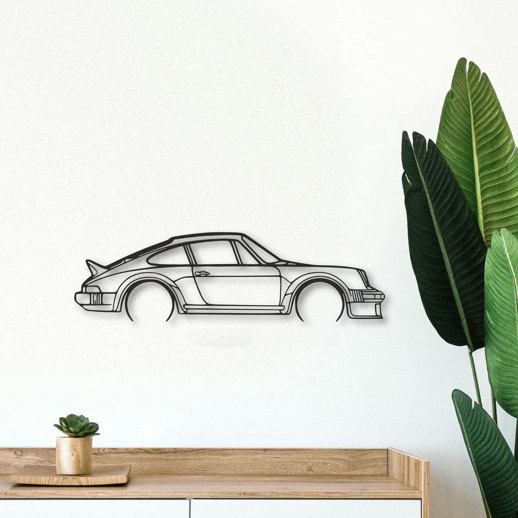 Porsche 911 SC GROUP4 Classic Silhouette Metal Wall Art - Tinvibe