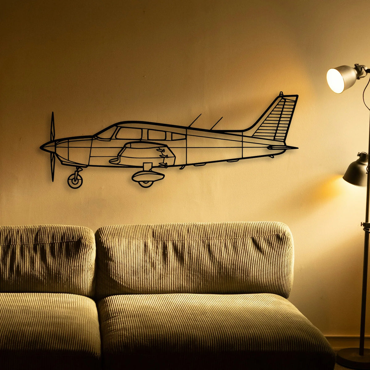 R 44 Clipper Ii Classic Aircraft Silhouette Metal Wall Art - Tinvibe