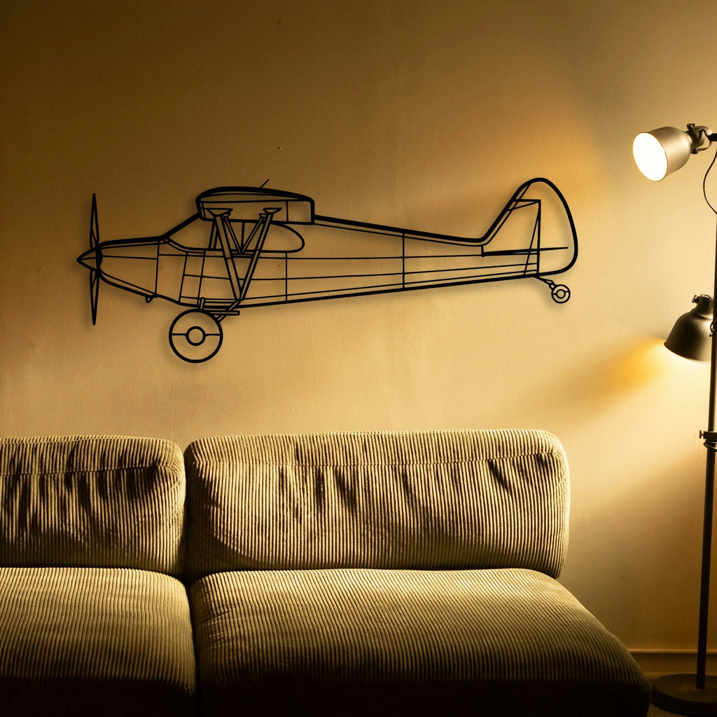 Raf F 4K Phantom Classic Aircraft Silhouette Metal Wall Art - Tinvibe