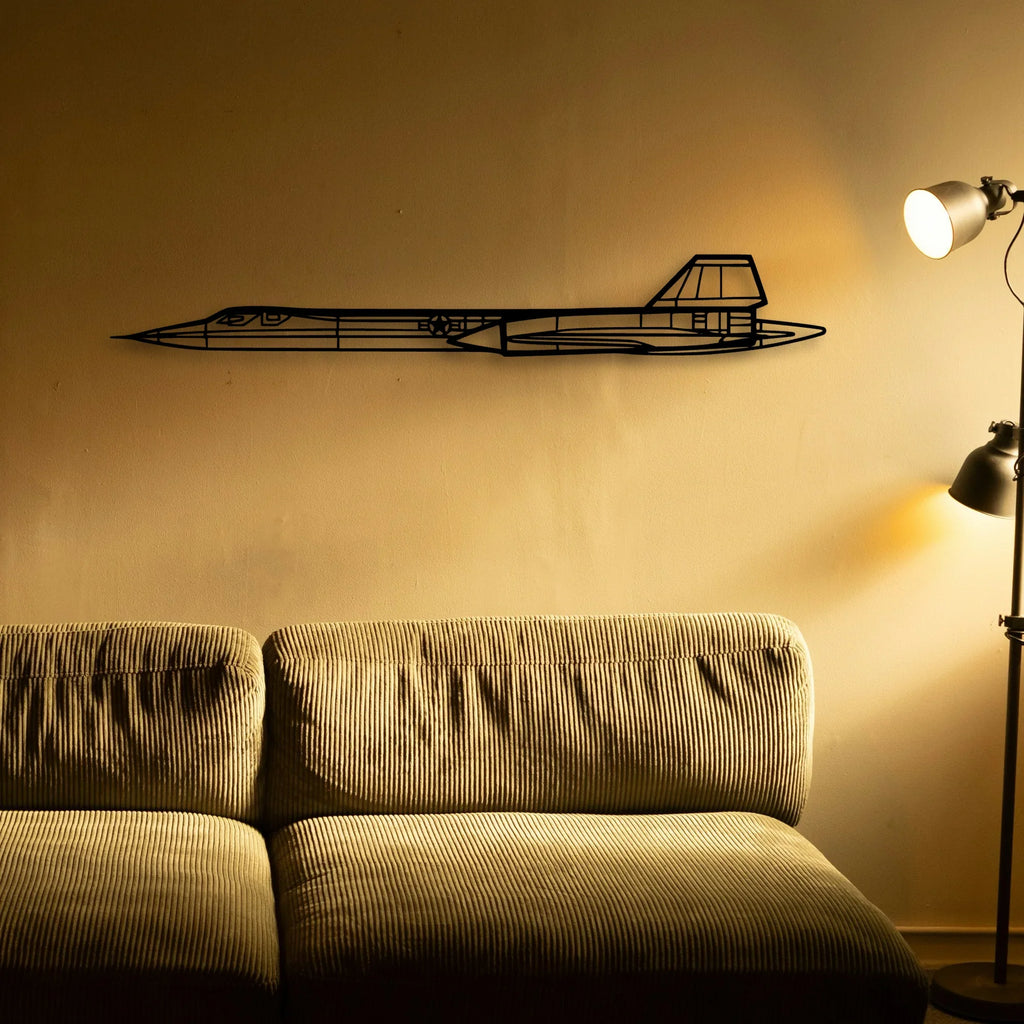 SR71 Blackbird Classic Aircraft Silhouette Metal Wall Art - Tinvibe
