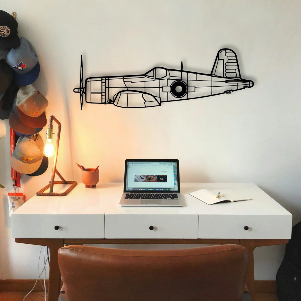 Stearman 2 Classic Aircraft Silhouette Metal Wall Art - Tinvibe