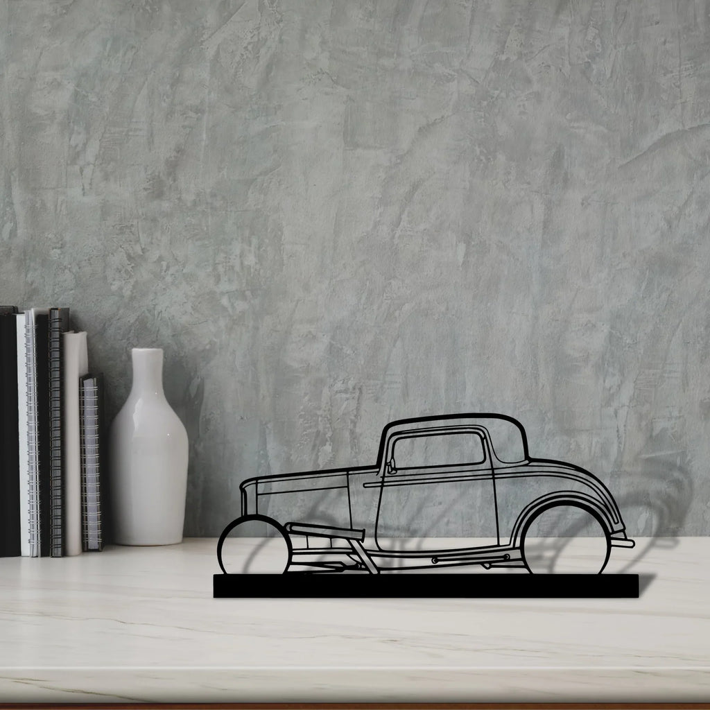 street-rod-1932 Silhouette Metal Art Stand - Tinvibe