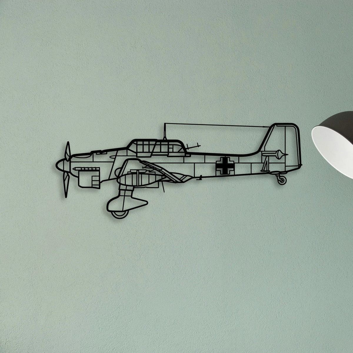 Stuka Ju 87 Classic Aircraft Silhouette Metal Wall Art - Tinvibe