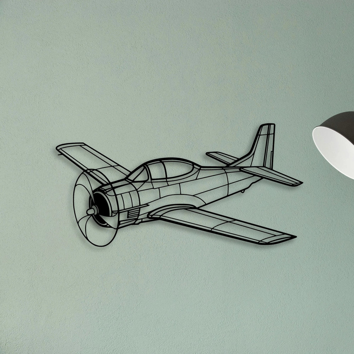 T33 Classic Aircraft Silhouette Metal Wall Art - Tinvibe