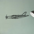Tbm 2 Classic Aircraft Silhouette Metal Wall Art - Tinvibe