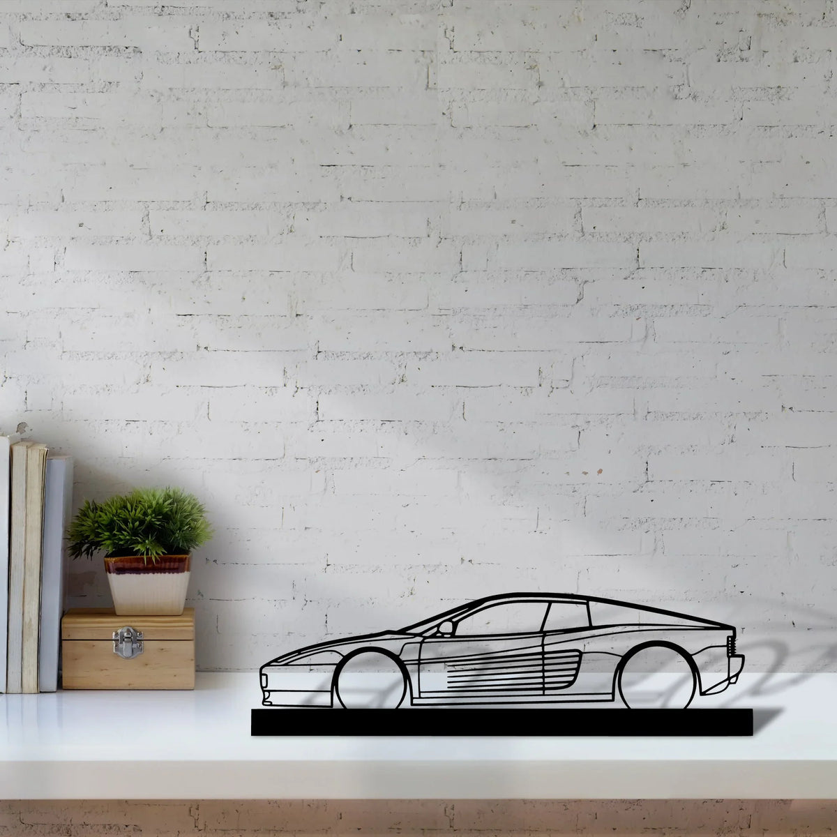 testarossa Silhouette Metal Art Stand - Tinvibe