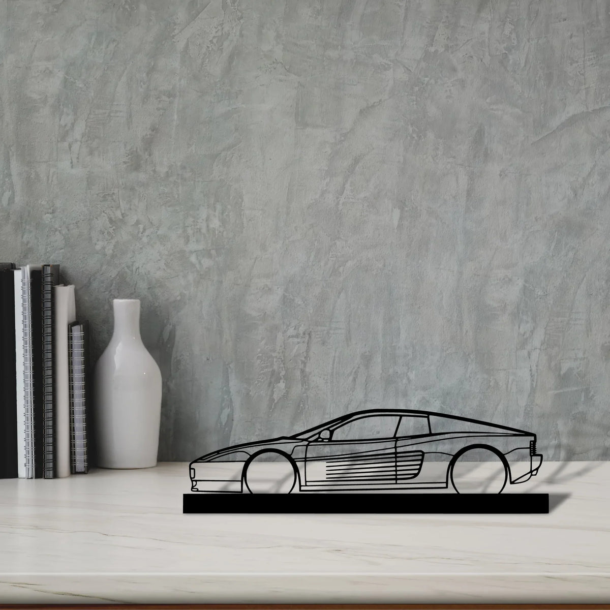 testarossa Silhouette Metal Art Stand - Tinvibe