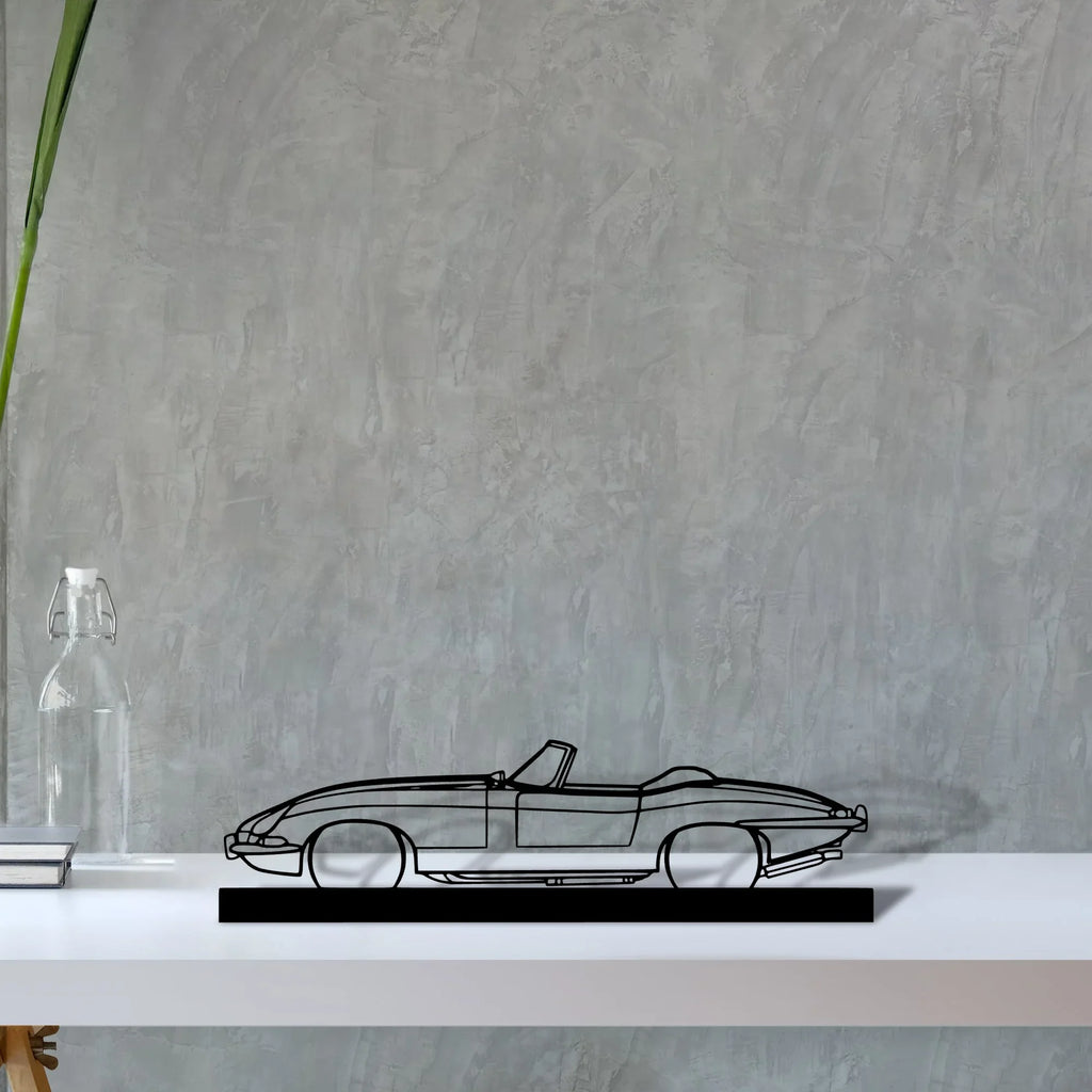 xke-convertible-1967 Silhouette Metal Art Stand - Tinvibe
