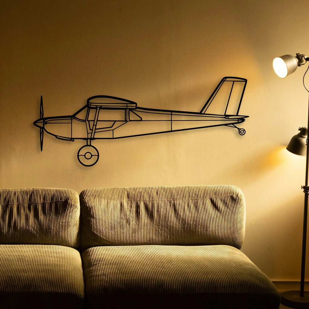 Yak 18T Classic Aircraft Silhouette Metal Wall Art - Tinvibe