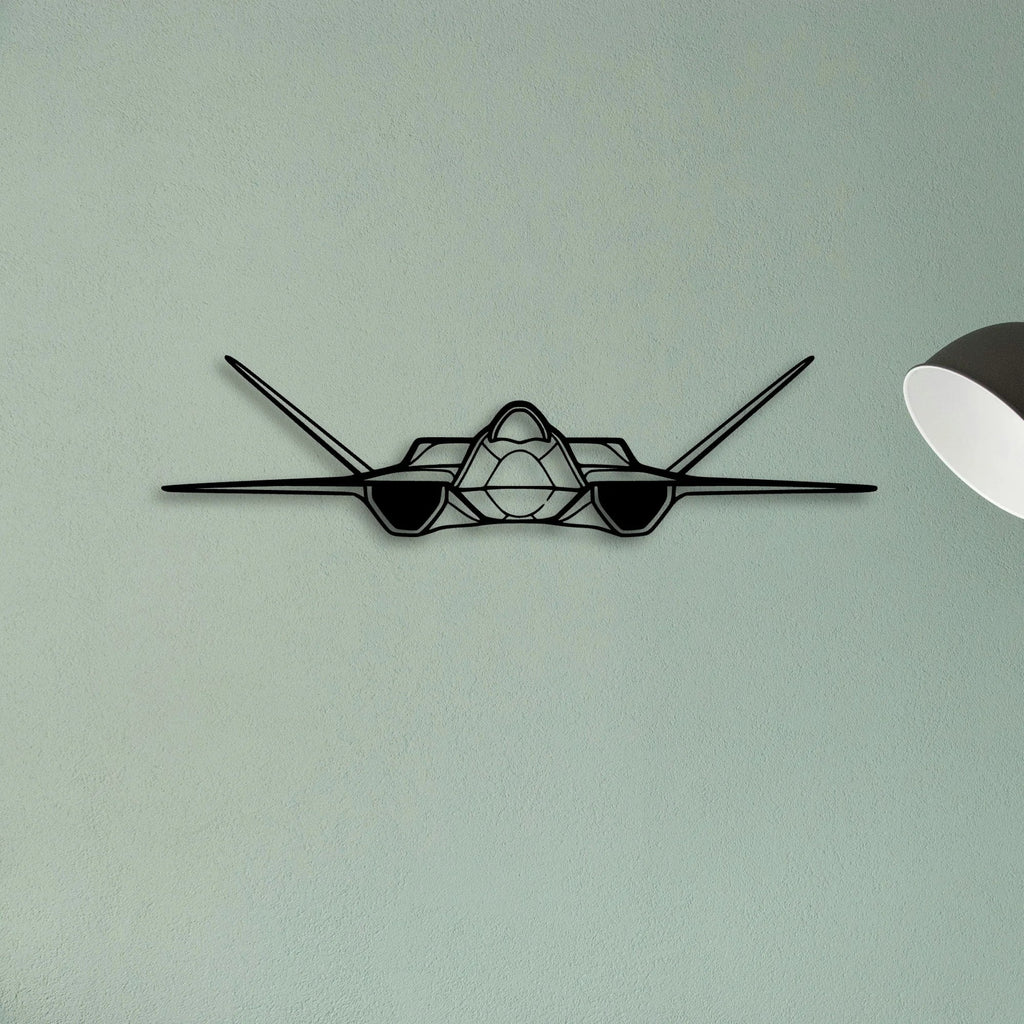 Yf 23 Classic Aircraft Silhouette Metal Wall Art - Tinvibe